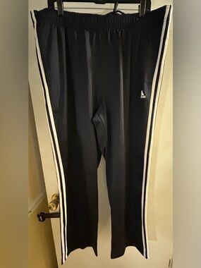 Adidas Mens NWT Navy Blue Track Pants/Joggers W/White Triple Side Stripes, Sz XL